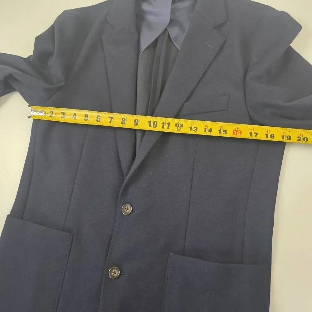 J.Crew Blazer Navy Blue jacket Sasual knit Medium 38 suit Wool Sport Coat NWT‎